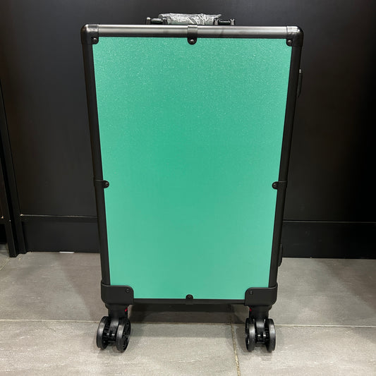 Bento Basics - Graded Latch Aluminum Case (4 Rows Green on Wheels)