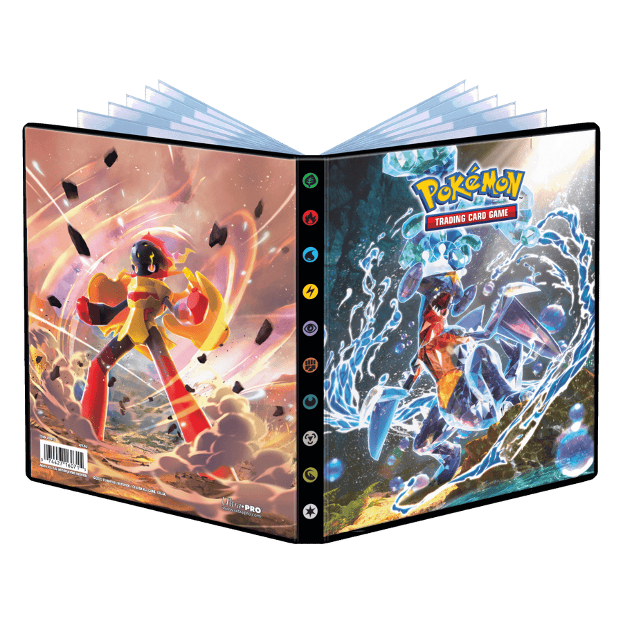 UltraPro Scarlet and Violet Tera Type Garchomp and Armarouge 4-Pocket Portfolio for Pokémon
