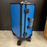 Bento Basics - Graded Latch Aluminum Case (4 Rows Blue on Wheels)