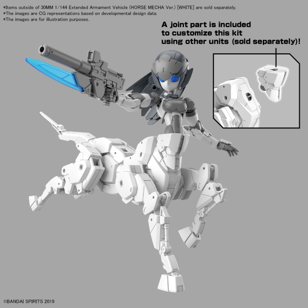30MM #EV-17 Exa Vehicle (Horse Mecha Ver.) White