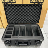 Bento Basics - Graded Latch PVC Water Resistance Case (5 Rows Black on Wheels)