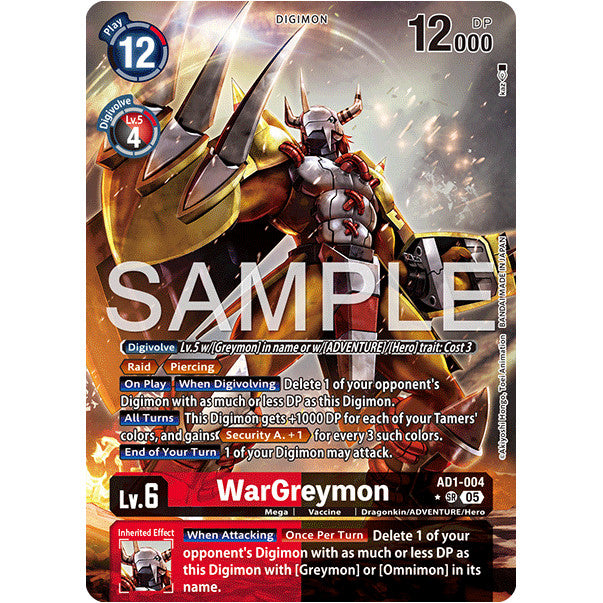 DCG [AD01-004 SR] WarGreymon (Alternate Art)