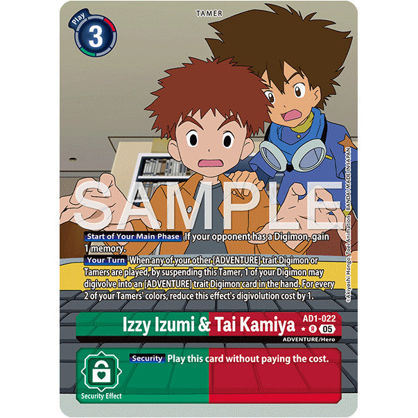 DCG [AD01-022 R] Izzy Izumi & Tai Kamiya (Alternate Art)