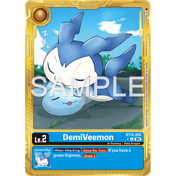 DCG [AD01-BT12-002 U] DemiVeemon (Gold Border)