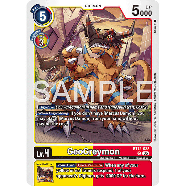 DCG [AD01-BT12-038 C] GeoGreymon (Reprint)