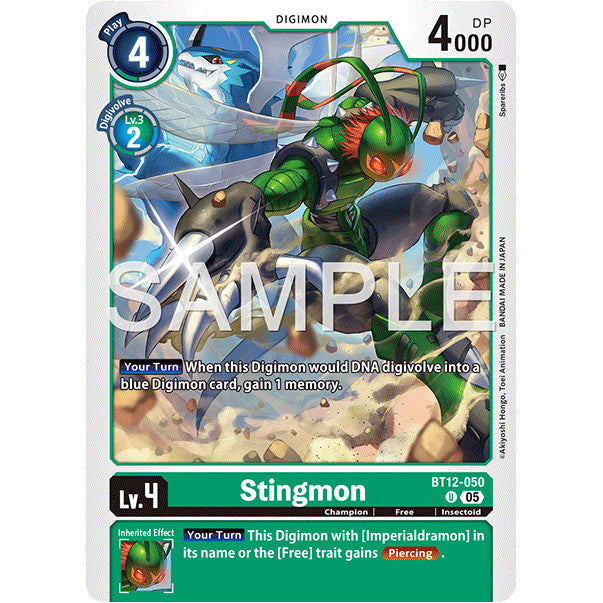 DCG [AD01-BT12-050 U] Stingmon (Reprint)