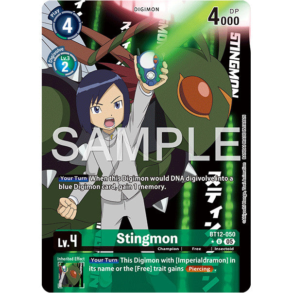 DCG [AD01-BT12-050 U] Stingmon (Alternate Art)