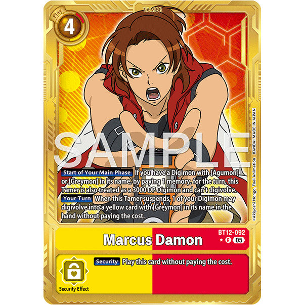 DCG [AD01-BT12-092 R] Marcus Damon (Gold Border)