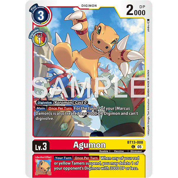 DCG [AD01-BT13-008 C] Agumon (Reprint)