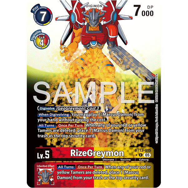DCG [AD01-BT13-015 C] RizeGreymon (Alternate Art)