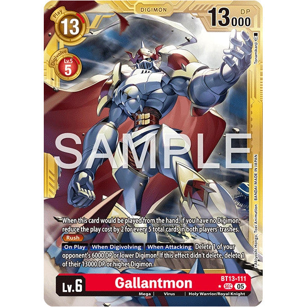 DCG [AD01-BT13-111 SEC] Gallantmon (Gold Border)