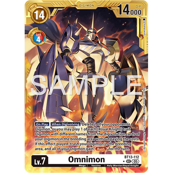 DCG [AD01-BT13-112 SEC] Omnimon (Gold Border)