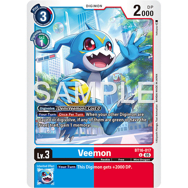 DCG [AD01-BT16-017 U] Veemon (Reprint)