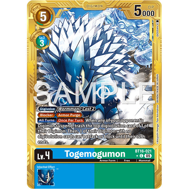 DCG [AD01-BT16-021 C] Togemogumon (Gold Border)