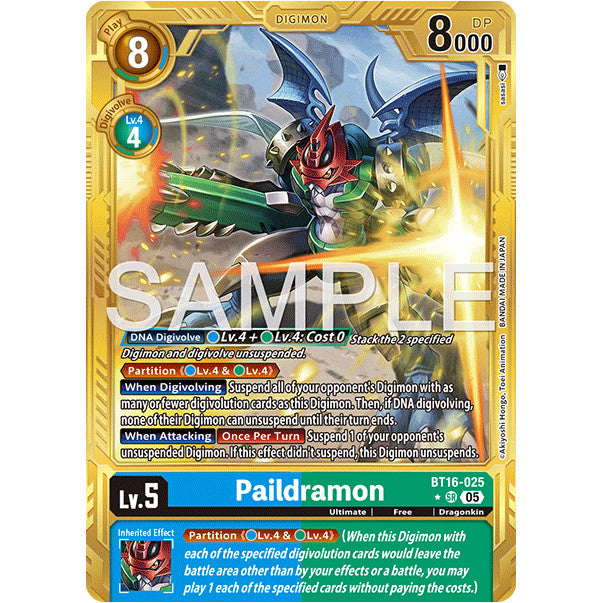 DCG [AD01-BT16-025 SR] Paildramon (Gold Border)
