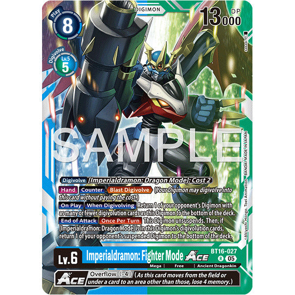 DCG [AD01-BT16-027 R] Imperialdramon: Fighter Mode ACE (Reprint)
