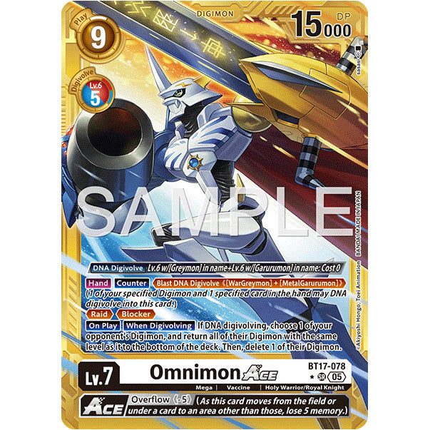 DCG [AD01-BT17-078 SR] Omnimon ACE (Gold Border)