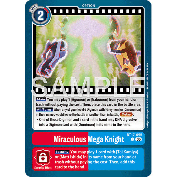 DCG [AD01-BT17-095 U] Miraculous Mega Knight (Reprint)