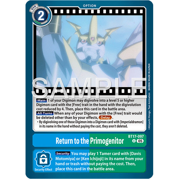 DCG [AD01-BT17-097 U] Return to the Primogenitor (Reprint)