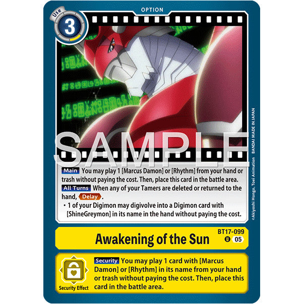 DCG [AD01-BT17-099 U] Awakening of the Sun (Reprint)