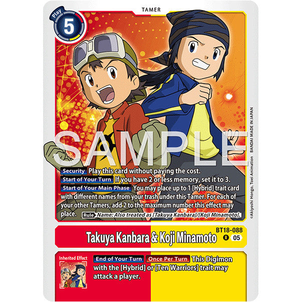 DCG [AD01-BT18-088 R] Takuya Kanbara & Koji Minamoto (Reprint)