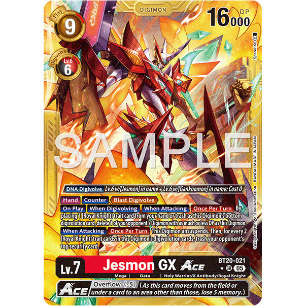 DCG [AD01-BT20-021 SR] Jesmon GX ACE (Gold Border)