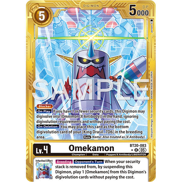 DCG [AD01-BT20-083 R] Omekamon (Gold Border)