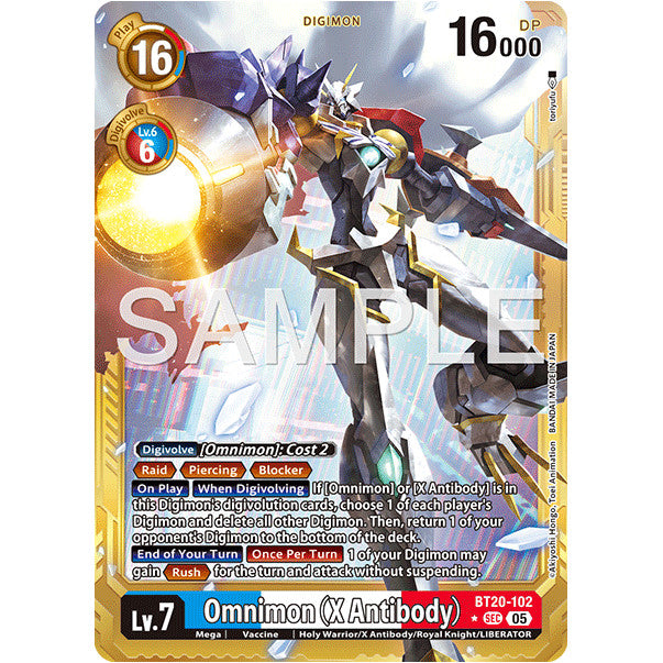 DCG [AD01-BT20-102 SEC] Omnimon (X Antibody) (Gold Border)