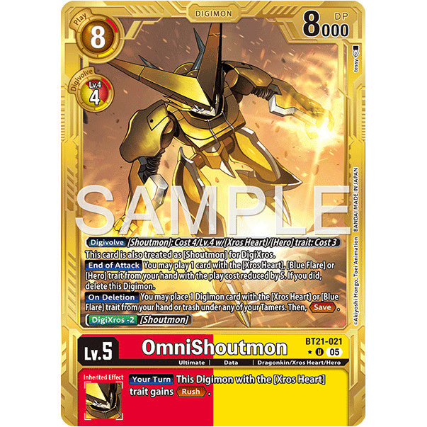 DCG [AD01-BT21-021 U] OmniShoutmon (Gold Border)
