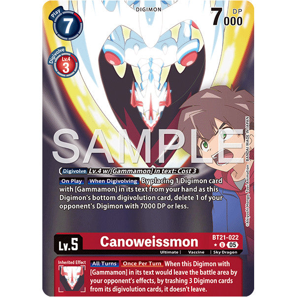 DCG [AD01-BT21-022 U] Canoweissmon (Alternate Art)