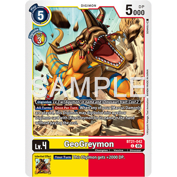 DCG [AD01-BT21-042 C] GeoGreymon (Reprint)