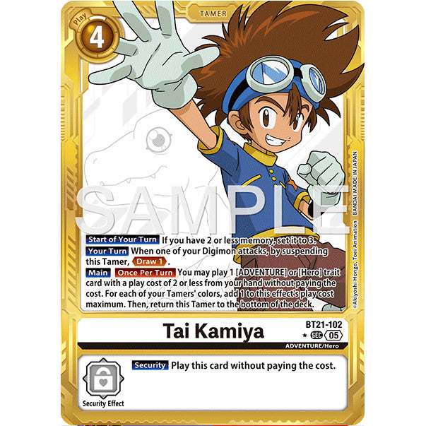 DCG [AD01-BT21-102 SEC] Tai Kamiya (Gold Border)