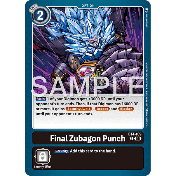 DCG [AD01-BT04-109 C] Final Zubagon Punch (Reprint)