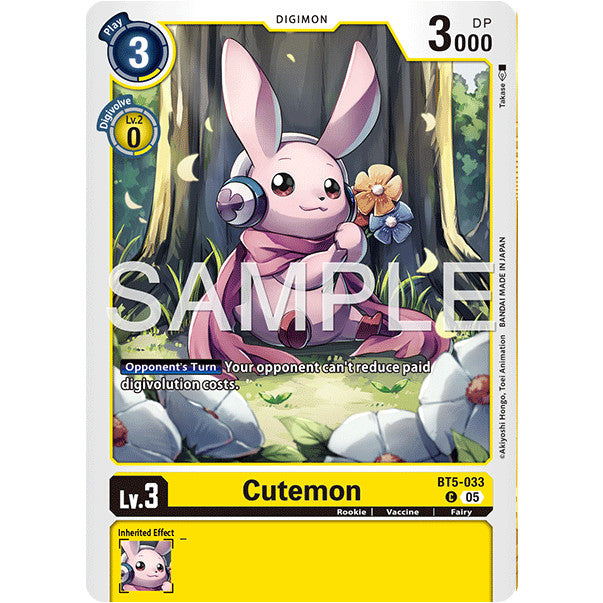 DCG [AD01-BT05-033 C] Cutemon (Reprint)