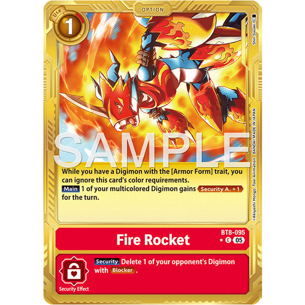 DCG [AD01-BT08-095 C] Fire Rocket (Gold Border)