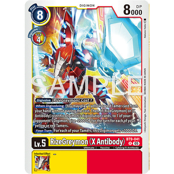 DCG [AD01-BT09-041 R] RizeGreymon (X Antibody) (Reprint)