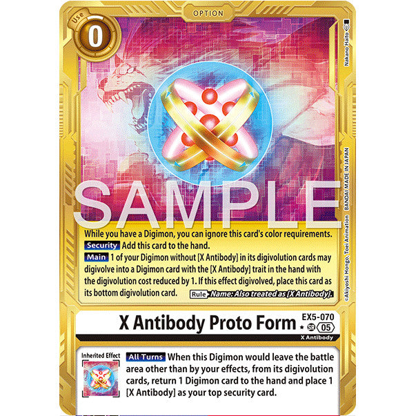 DCG [AD01-EX05-070 SR] X Antibody Proto Form (Gold Border)