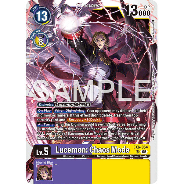 DCG [AD01-EX06-054 SR] Lucemon: Chaos Mode (Reprint)