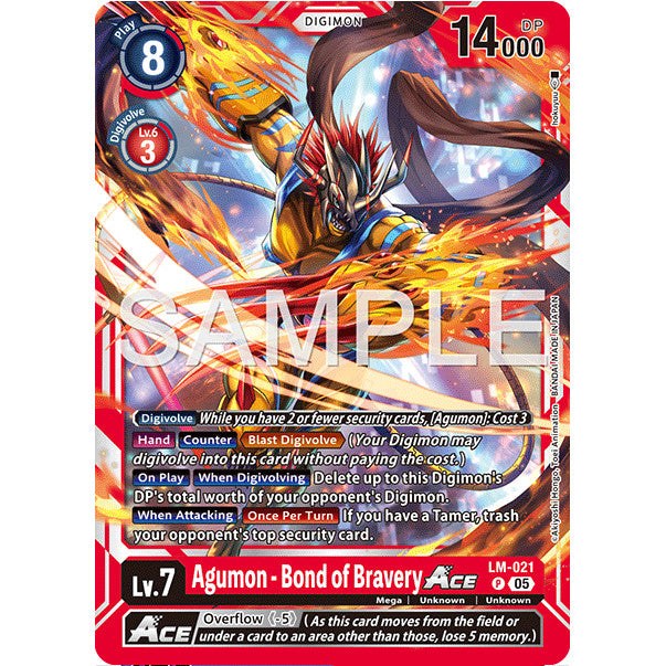 DCG [AD01-LM-021 P] Agumon - Bond of Bravery ACE (Reprint)