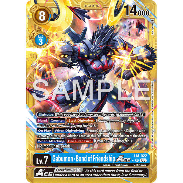 DCG [AD01-LM-022 P] Gabumon - Bond of Friendship ACE (Gold Border)