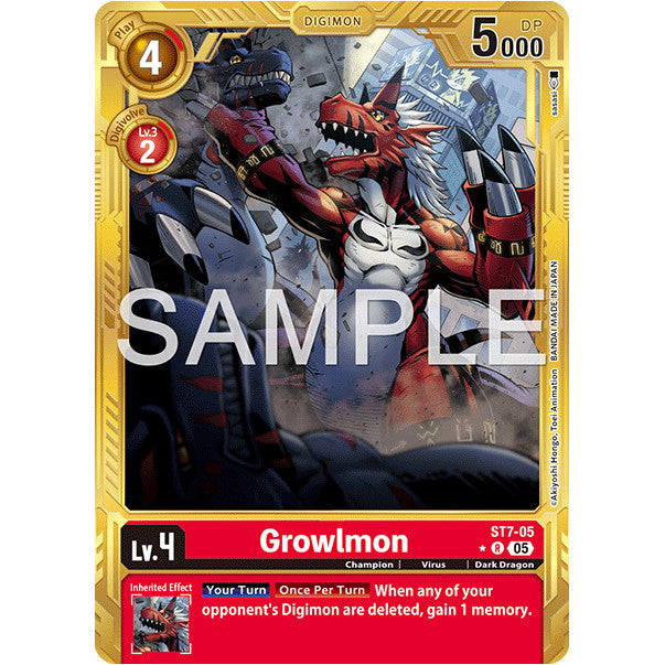 DCG [AD01-ST7-05 R] Growlmon (Gold Border)