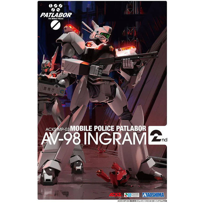 Aoshima 1/43 ACKS MP-03 Series Mobile Police Patlabor AV-98 Ingram Unit 2