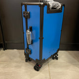 Bento Basics - Graded Latch Aluminum Case (4 Rows Blue on Wheels)