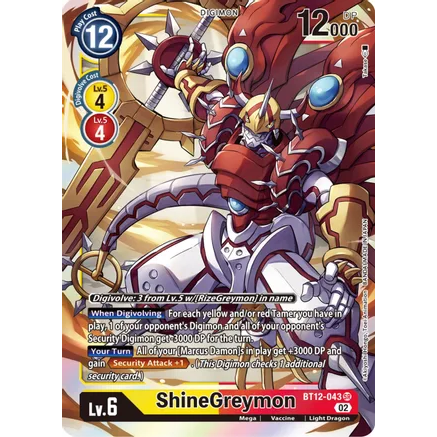 DCG [BT12-043 SR] ShineGreymon