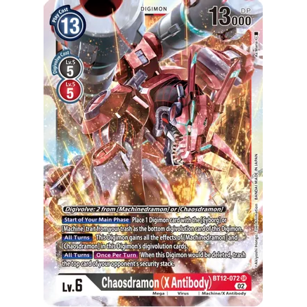 DCG [BT12-072 SR] Chaosdramon (X Antibody)