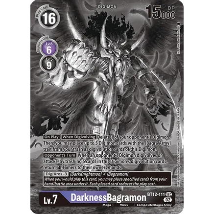 DCG [BT12-111 SEC-ALT-BW] DarknessBagramon (Alternate Art) (Black & White)