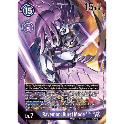 DCM [BT13-092 SR] Ravemon: Burst Mode (Alternate Art)