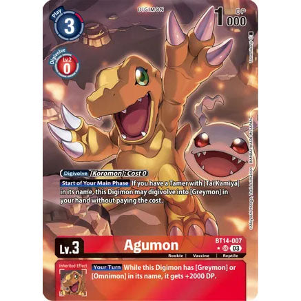 DCG [BT14-007 SR] Agumon (Alternate Art)
