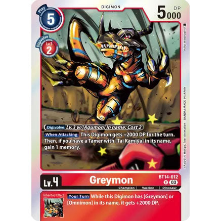 DCG [BT14-012 R] Greymon