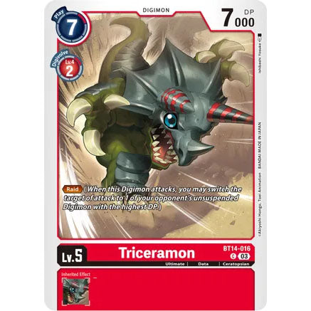DCG [BT14-016 C] Triceramon